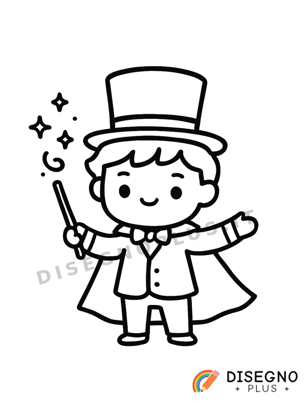 Disegno Prestigiatore da colorare
