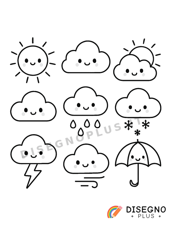 Disegno Previsioni del tempo da colorare