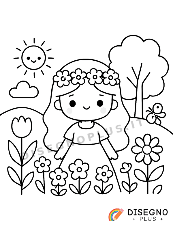 Disegno Primavera da colorare