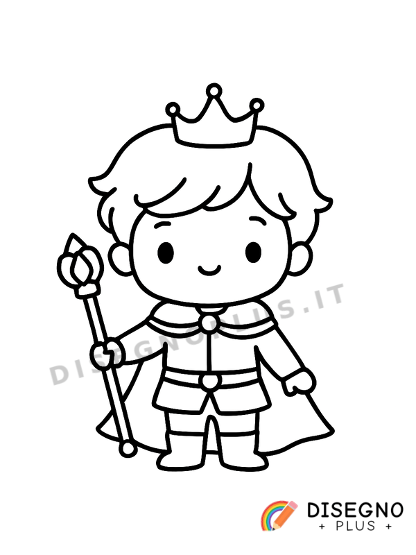 Disegno Principi azzurri in fila con mantelli regali   da stampare e colorare