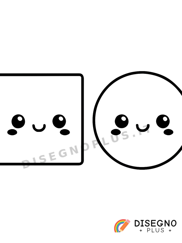 Disegno Quadrato e cerchio da colorare