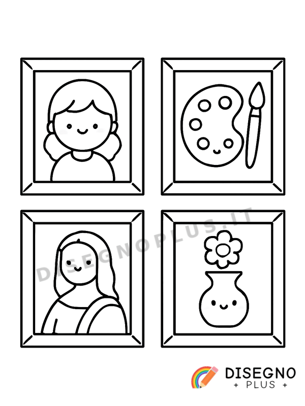 Disegno Quadri d’arte da colorare
