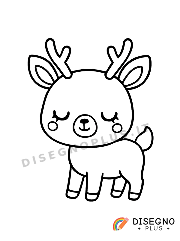 Disegno Renna da colorare