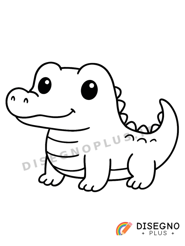 Disegno Rettile coccodrillo da colorare