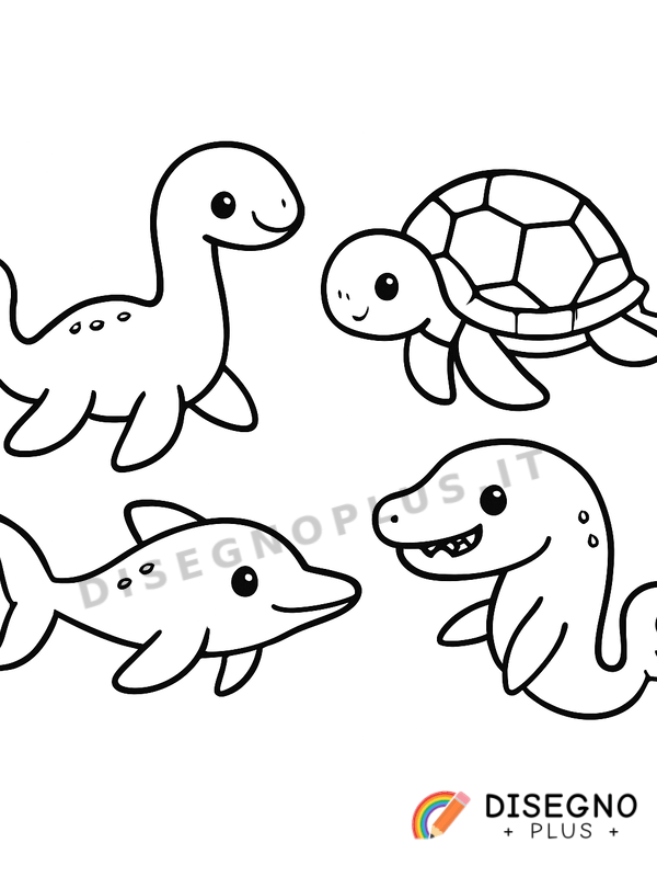 Disegno Rettili marini da colorare