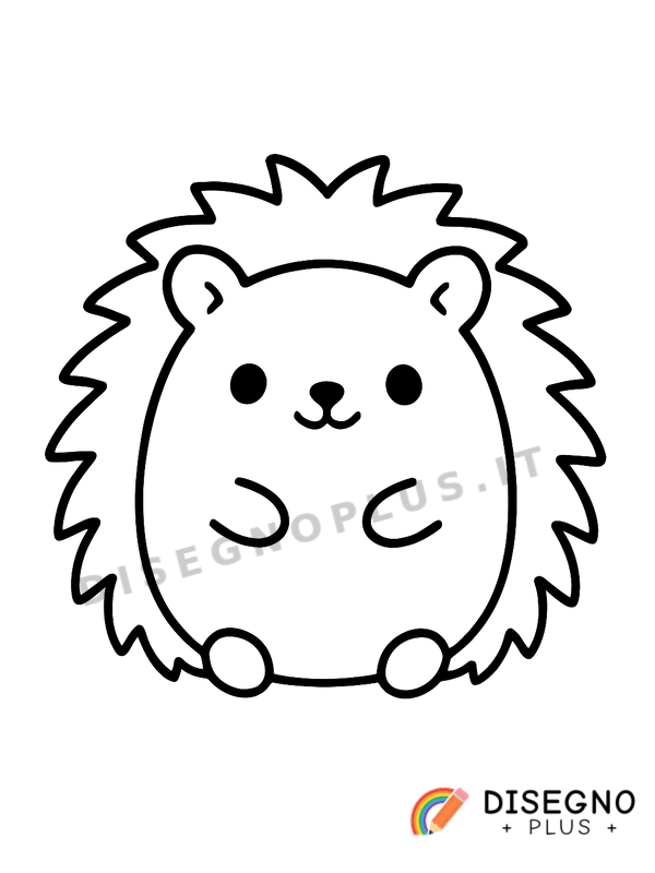 Disegno Riccio da colorare