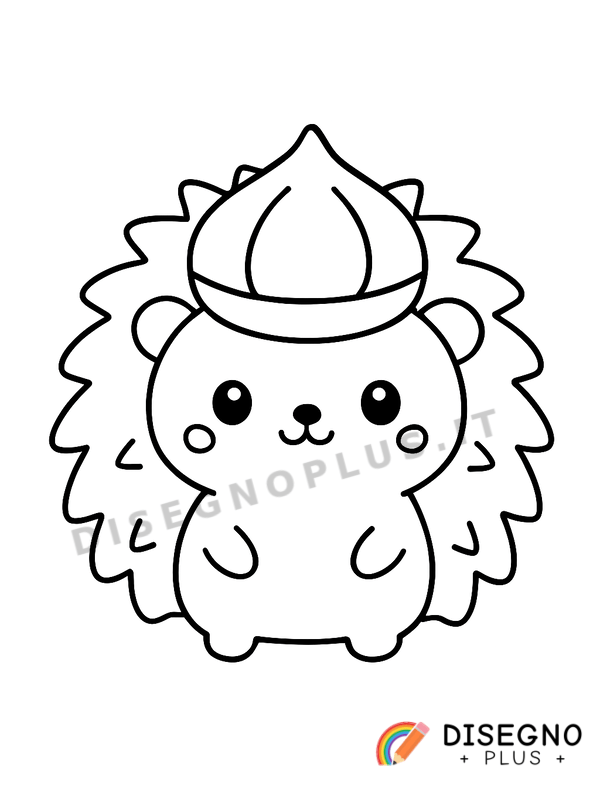 Disegno Riccio di castagna da colorare