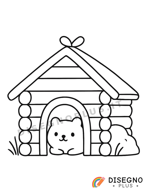 Disegno Rifugio nascosto tra muschi e radici nel bosco   da stampare e colorare