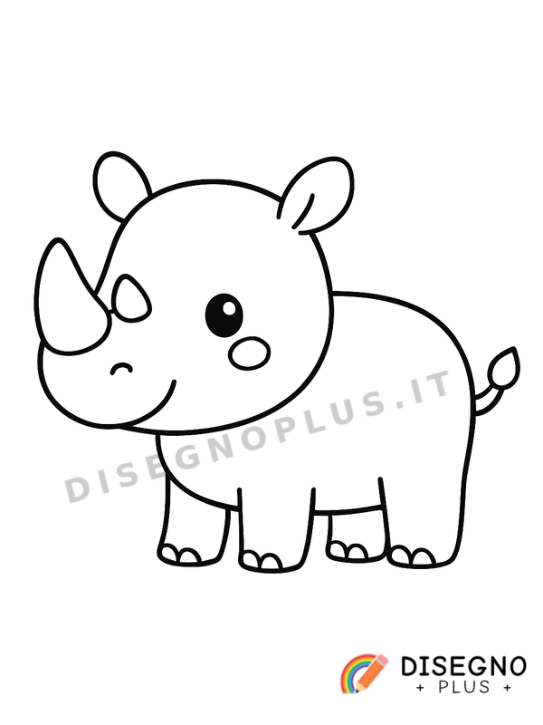 Disegno Rinoceronte da colorare