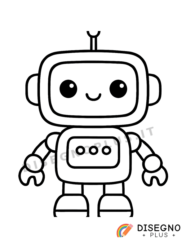 Disegno Robot giocattolo con bottoni e lucine colorate   da stampare e colorare