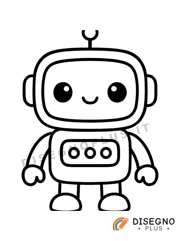 Disegno Robottino da colorare