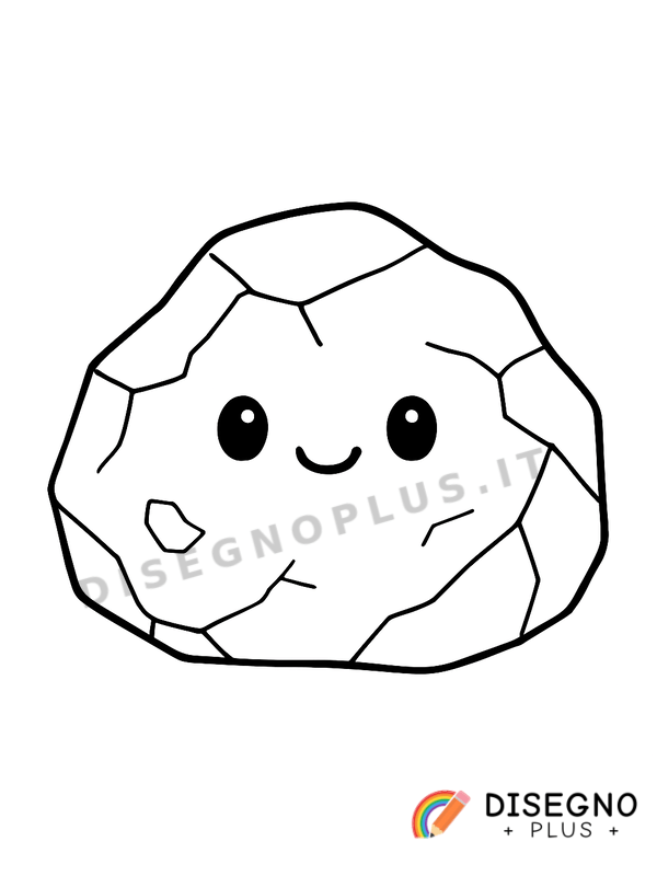 Disegno Roccia da colorare