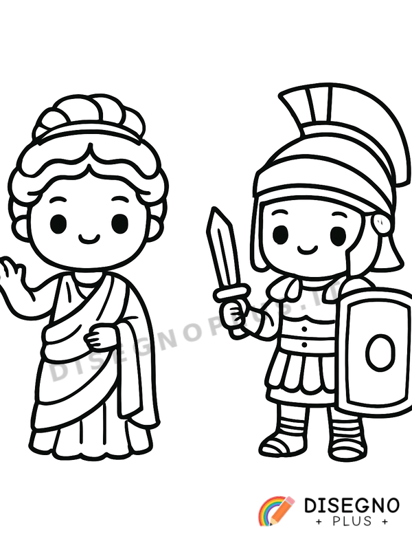 Disegno Romani antichi da colorare