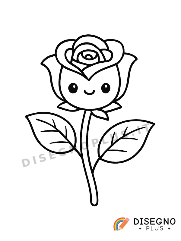 Disegno Rosa da colorare
