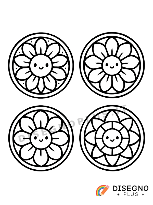 Disegno Rosoni di chiesa da colorare