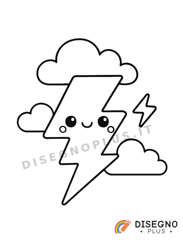 Disegno Saetta che colpisce un albero   da stampare e colorare