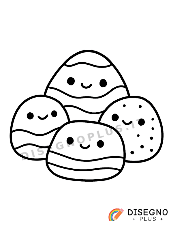 Disegno Sassi di fiume levigati dall’acqua   da stampare e colorare