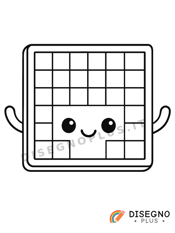 Disegno Scacchiere con quadrati bianchi e neri   da stampare e colorare