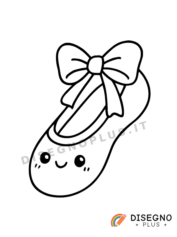 Disegno Scarpetta da danza da colorare
