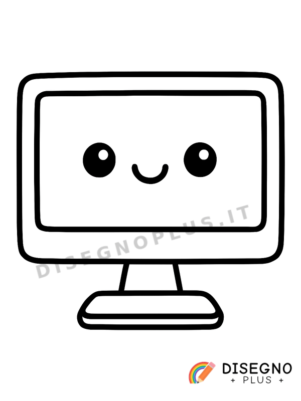 Disegno Schermo del computer da colorare