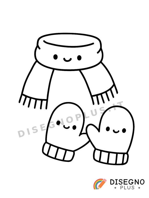 Disegno Sciarpe di lana con frange morbide   da stampare e colorare