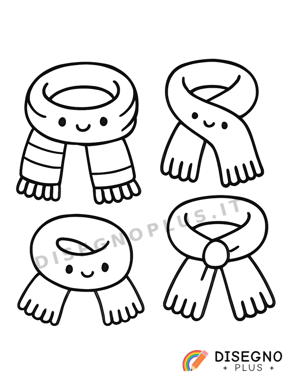 Disegno Sciarpe di lana da colorare
