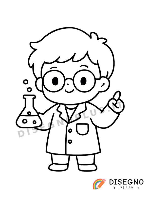 Disegno Scienziato da colorare