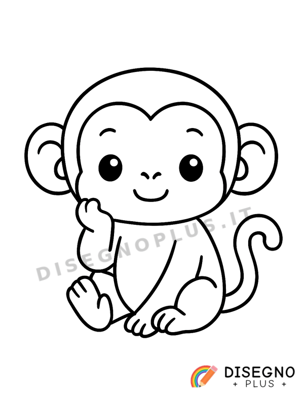 Disegno Scimpanzé da colorare