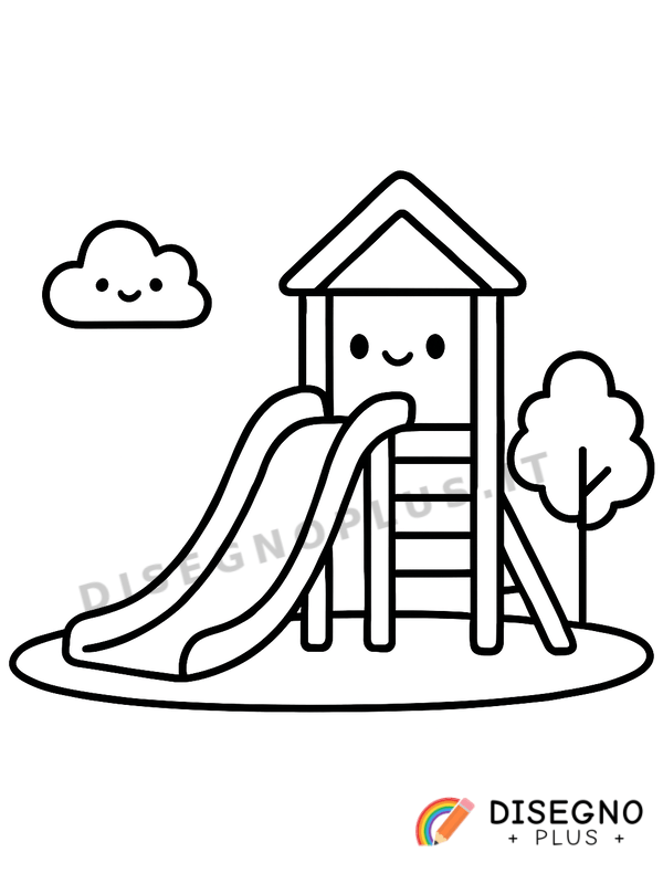 Disegno Scivoli al parco da colorare