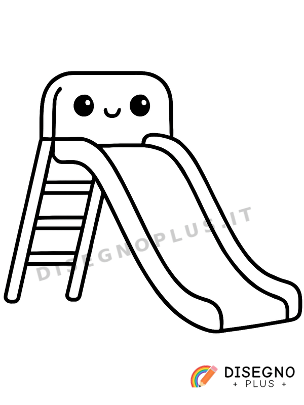 Disegno Scivolo curvo in plastica   da stampare e colorare