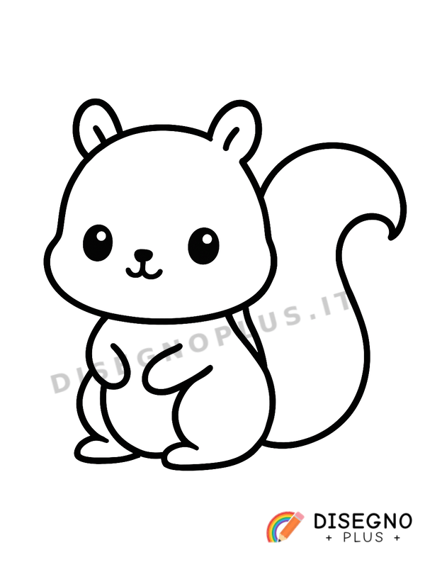 Disegno Scoiattolo da colorare