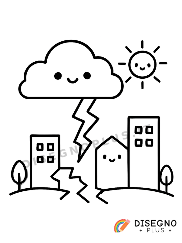 Disegno Scossa di terremoto da colorare