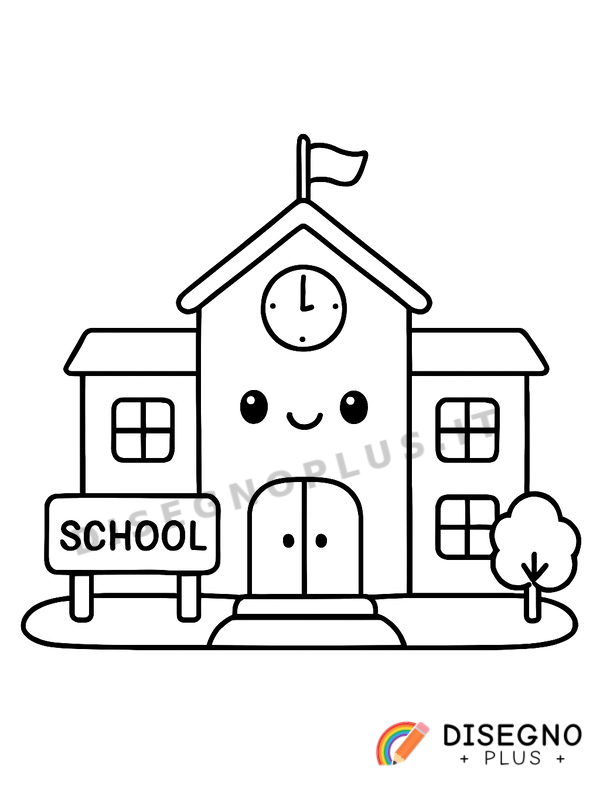Disegno Scuole elementari da colorare