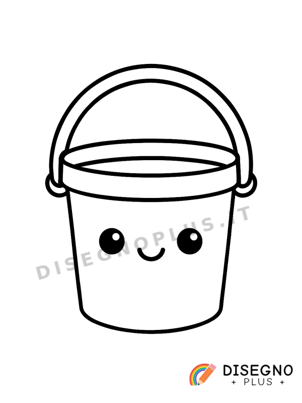 Disegno Secchiello di plastica da colorare