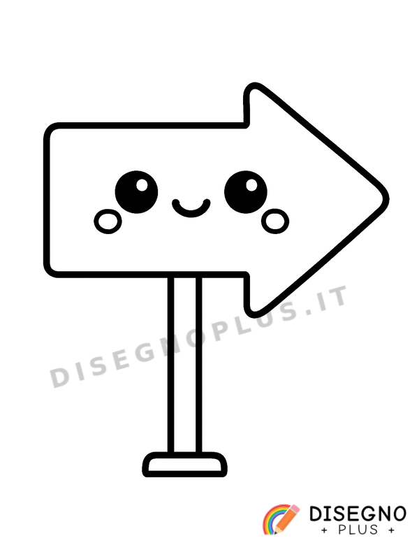 Disegno Segnale a freccia da colorare