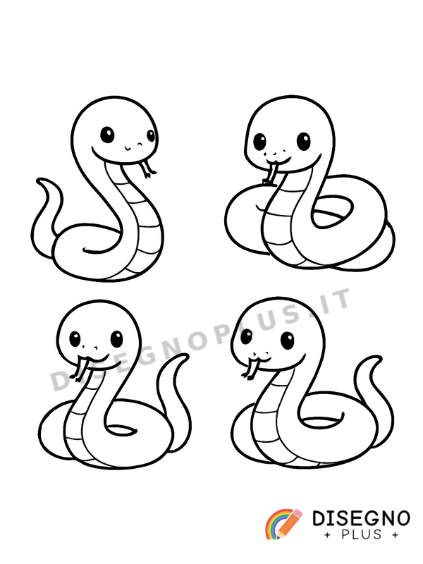 Disegno Serpenti velenosi da colorare