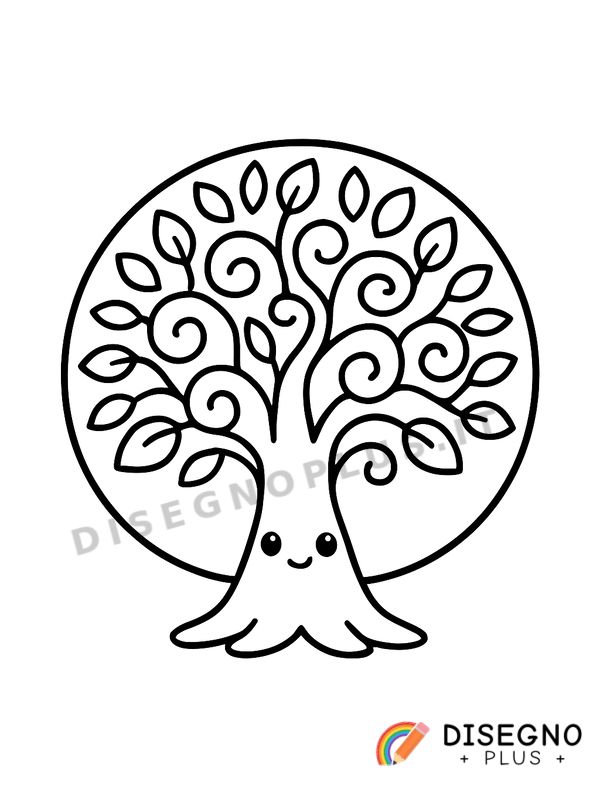 Disegno Simbolo albero della vita da colorare