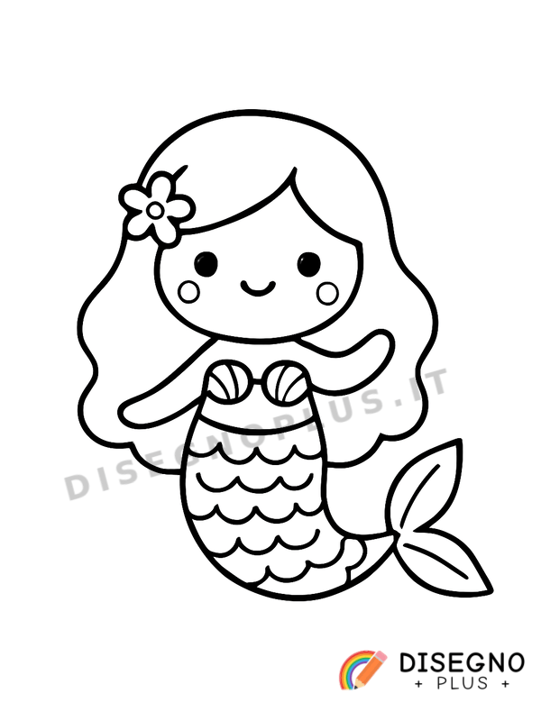 Disegno Sirena da colorare