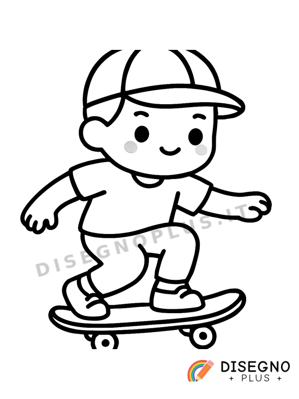 Disegno Skateboarder da colorare