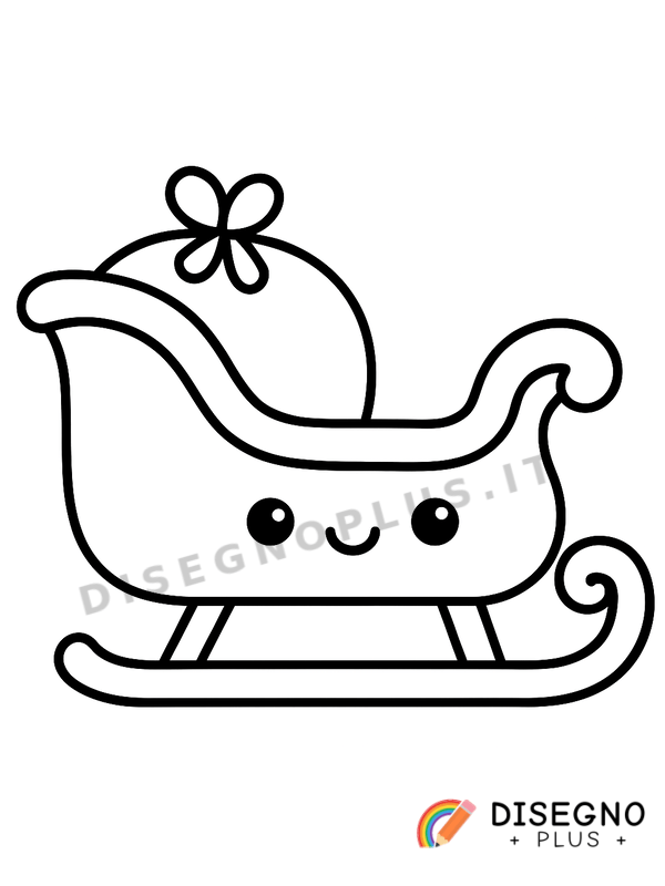 Disegno Slitta di Babbo Natale da colorare