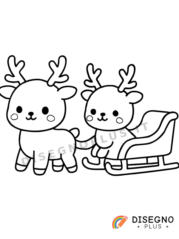 Disegno Slitte trainate su neve   da stampare e colorare