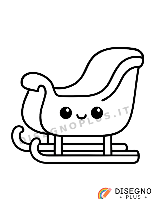 Disegno Slittino da colorare