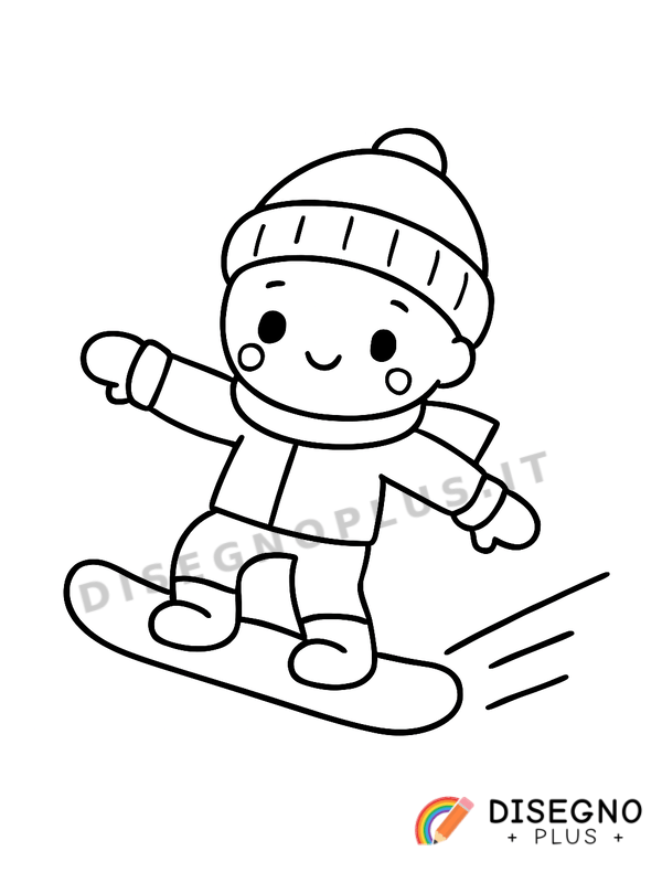 Disegno Snowboarder da colorare