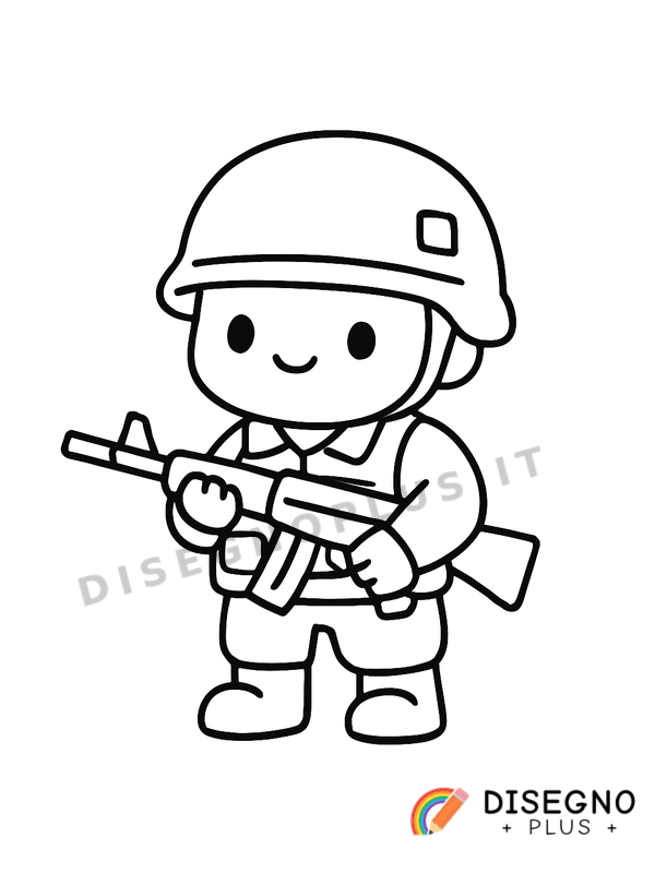Disegno Soldato in guerra da colorare