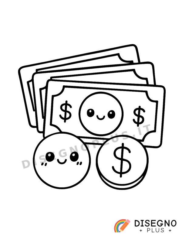 Disegno Soldi da colorare