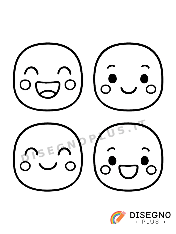 Disegno Sorrisi felici da colorare