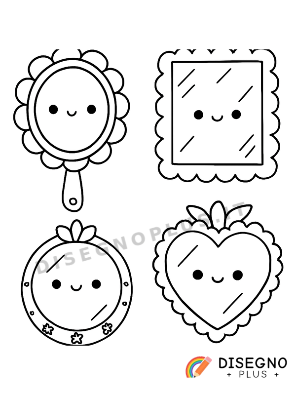 Disegno Specchi decorati da colorare