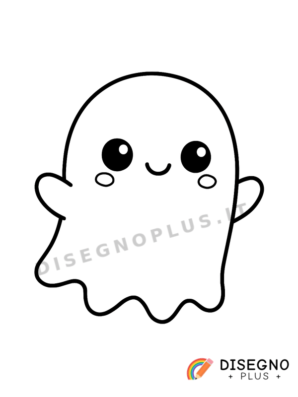 Spettro notturno fluttuante tra gli alberi oscuri Disegno Spettro notturno fluttuante tra gli alberi oscuri da stampare e colorare