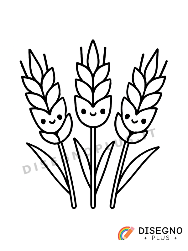 Disegno Spighe di grano da colorare