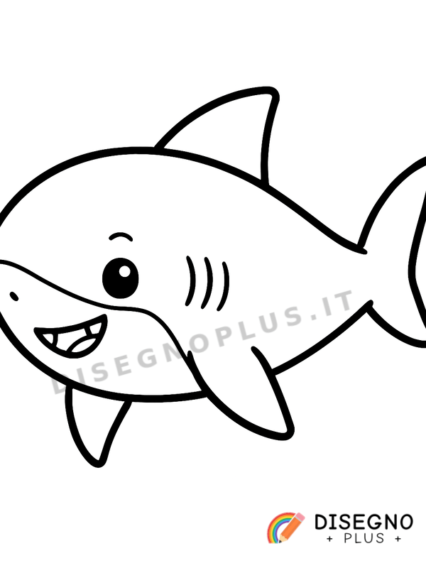 Disegno Squalo bianco da colorare